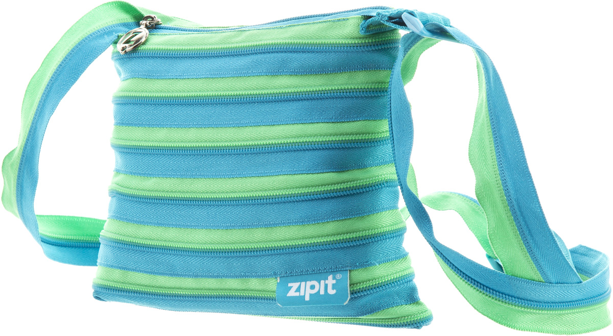 фото Сумка женская Zipit "Medium Shoulder Bag", цвет: голубой, салатовый. ZBD-4