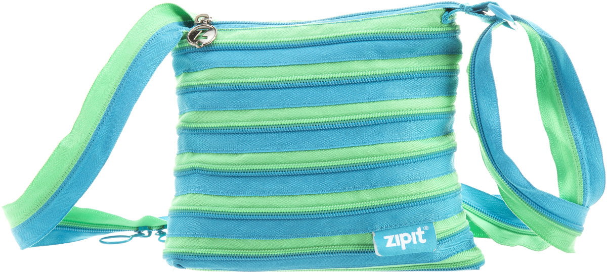 фото Сумка женская Zipit "Medium Shoulder Bag", цвет: голубой, салатовый. ZBD-4