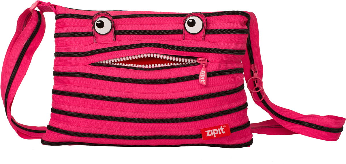 фото Zipit Сумка Monster Shoulder Bag цвет розовый черный