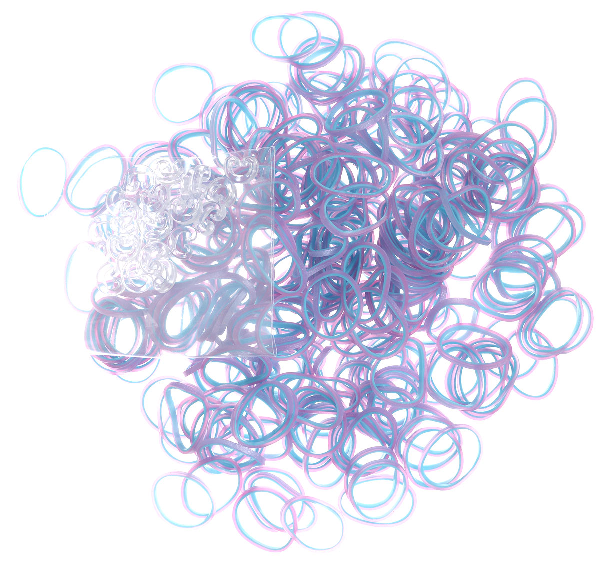Rainbow Loom Набор резиночек цвет голубой фиолетовый перламутровый 600 шт