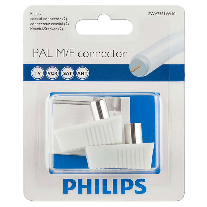 фото Philips SWV2561W/10 антенный разъем F-M комплект 2 шт