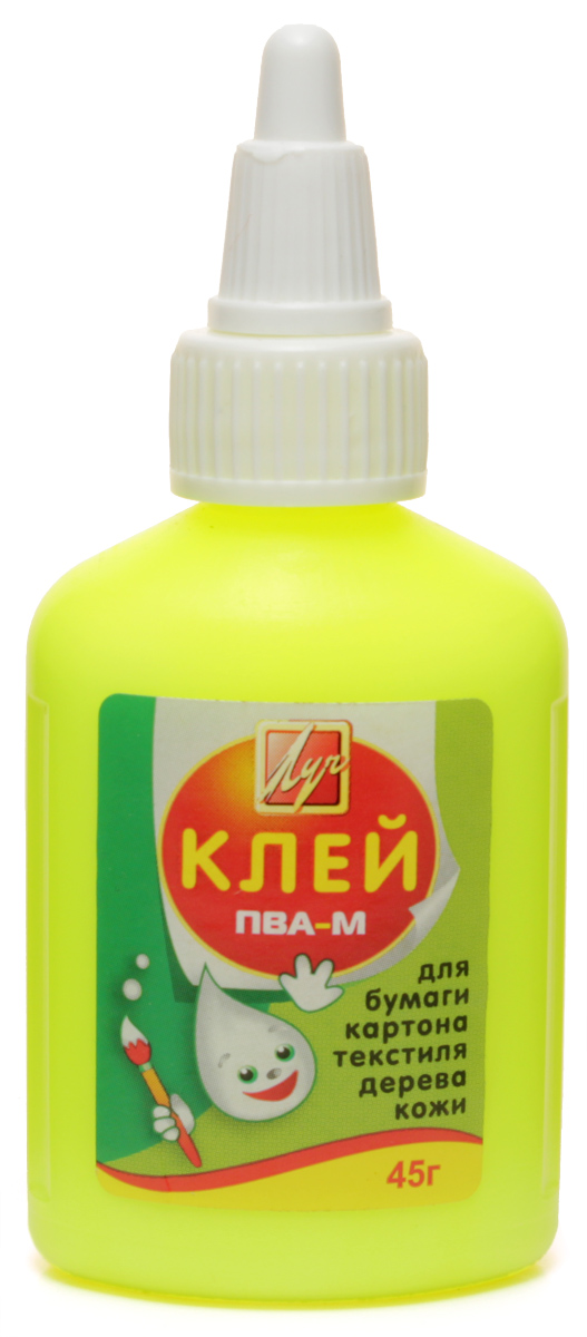 Характеристики Клей ПВА-М в желтом флаконе, 45 гр. Комплект 12 штук ...