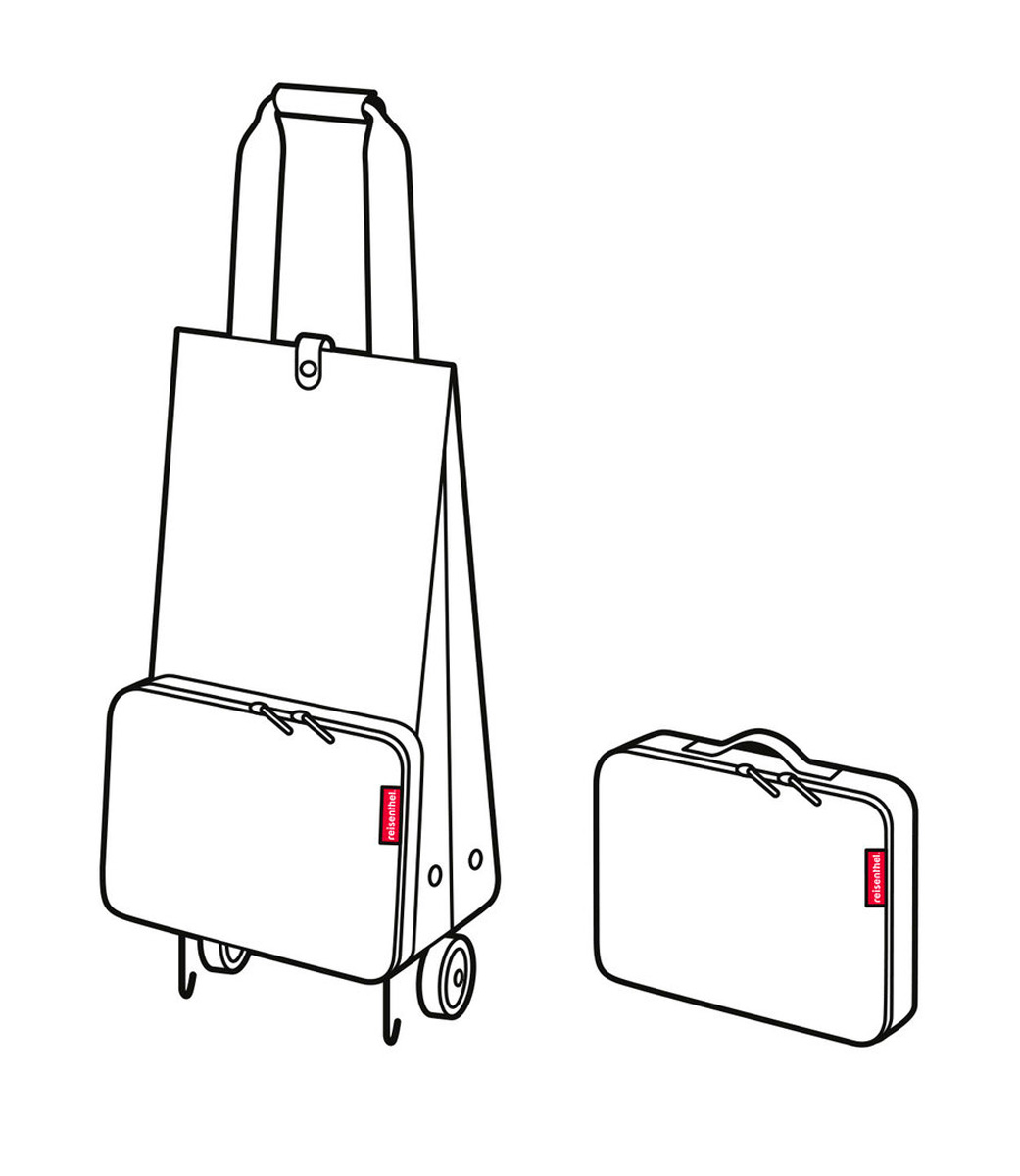 фото Сумка на колесиках Reisenthel Foldabletrolley fifties black, цвет: черный. HK7028