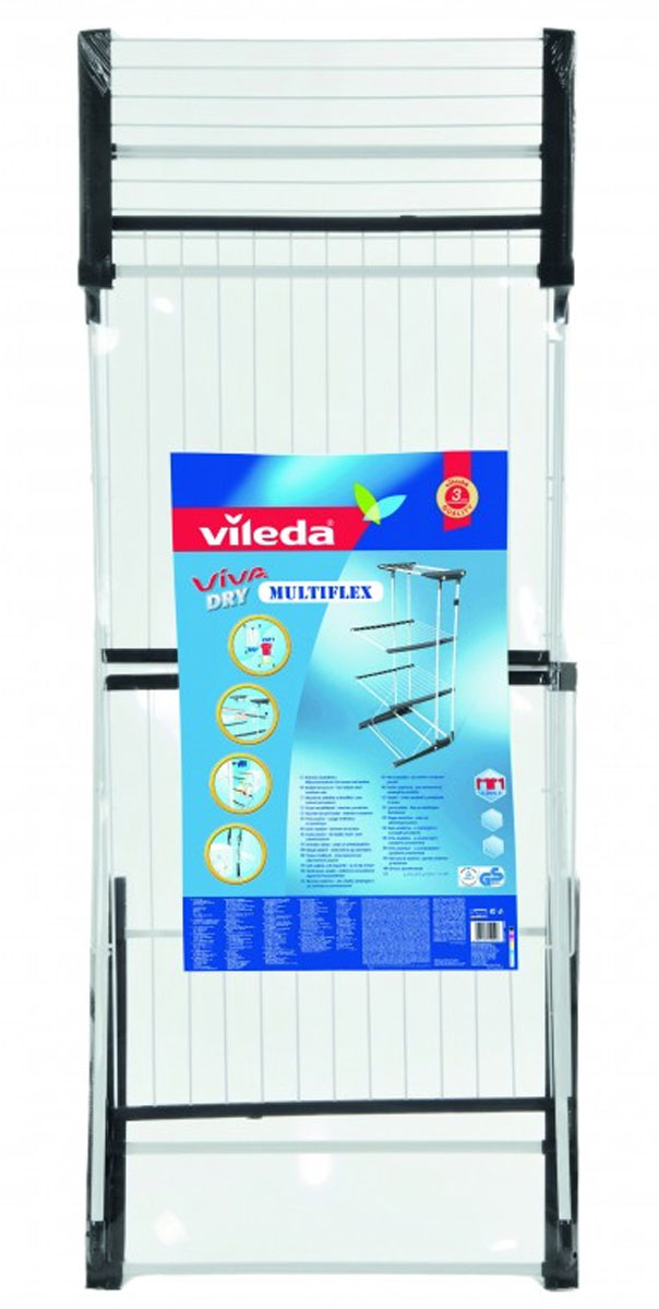 фото Сушилка для белья Vileda Viva Dry "Multiflex", цвет: белый, серый