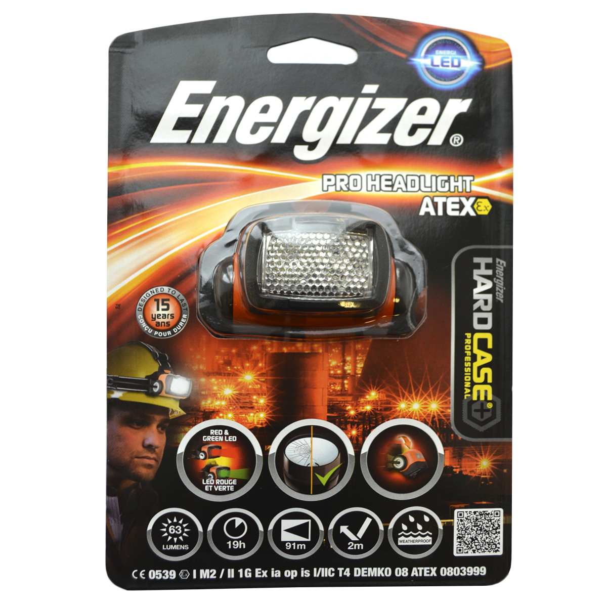 Налобный фонарь Energizer "Atex HL", оранжевый - купить по выгодной ...
