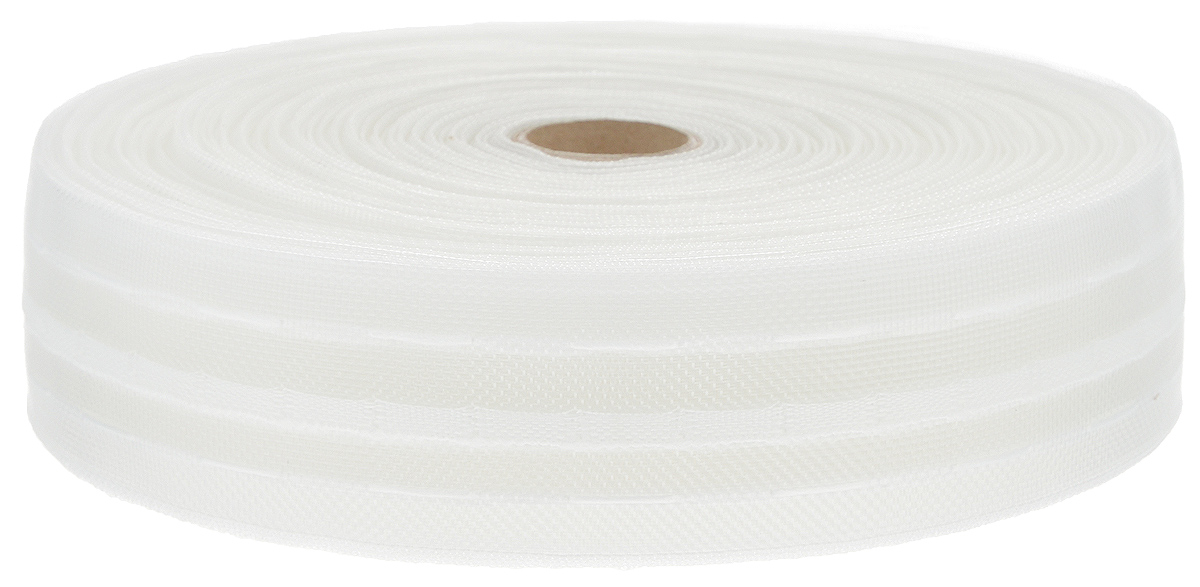 фото Тесьма для штор ТД Текстиль "Классика", цвет: белый, 4 см х 50 м
