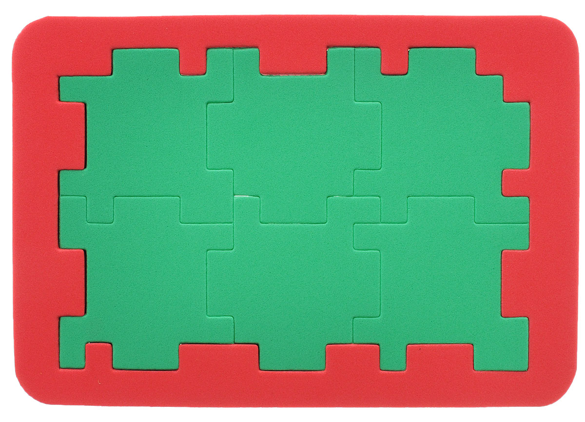 Бомик Пазл для малышей Кубик-головоломка цвет красный зеленый