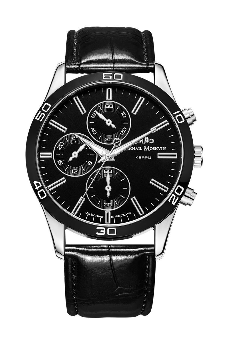 фото Часы наручные мужские Mikhail Moskvin, цвет: серебристый, черный. 1134A1L1