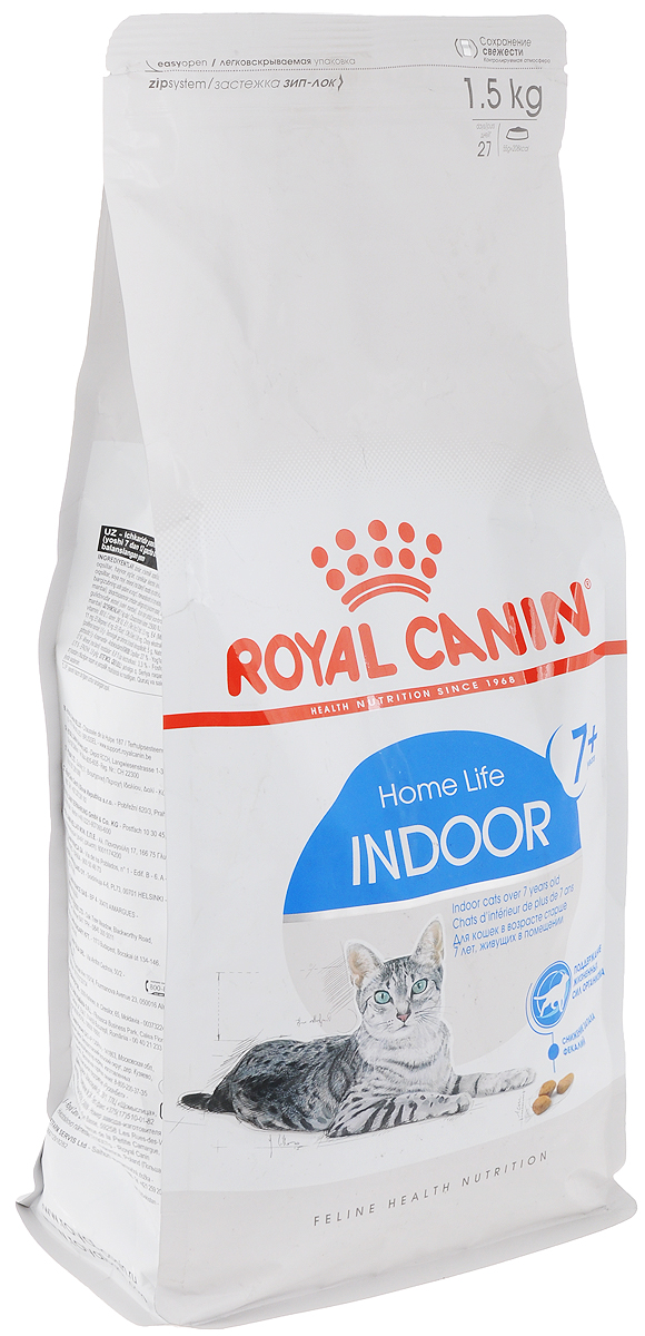 фото Корм сухой Royal Canin "Indoor 7+", для кошек в возрасте от 7 до 12 лет, живущих в помещении, 1,5 кг