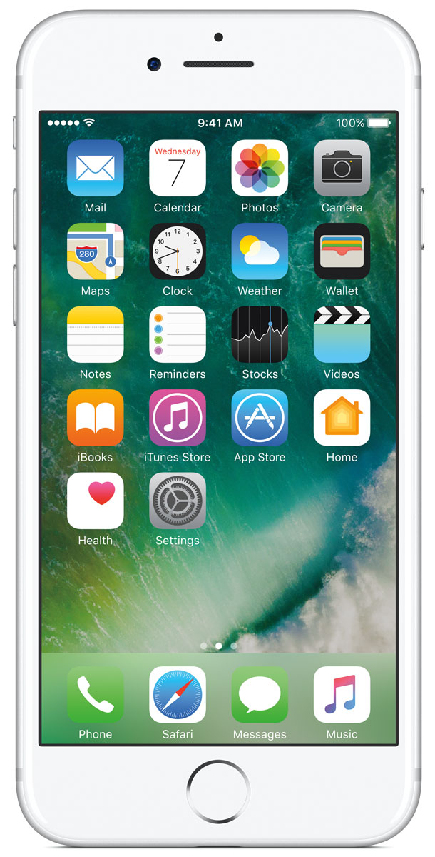 фото Смартфон Apple iPhone 7, 128 ГБ, серебристый