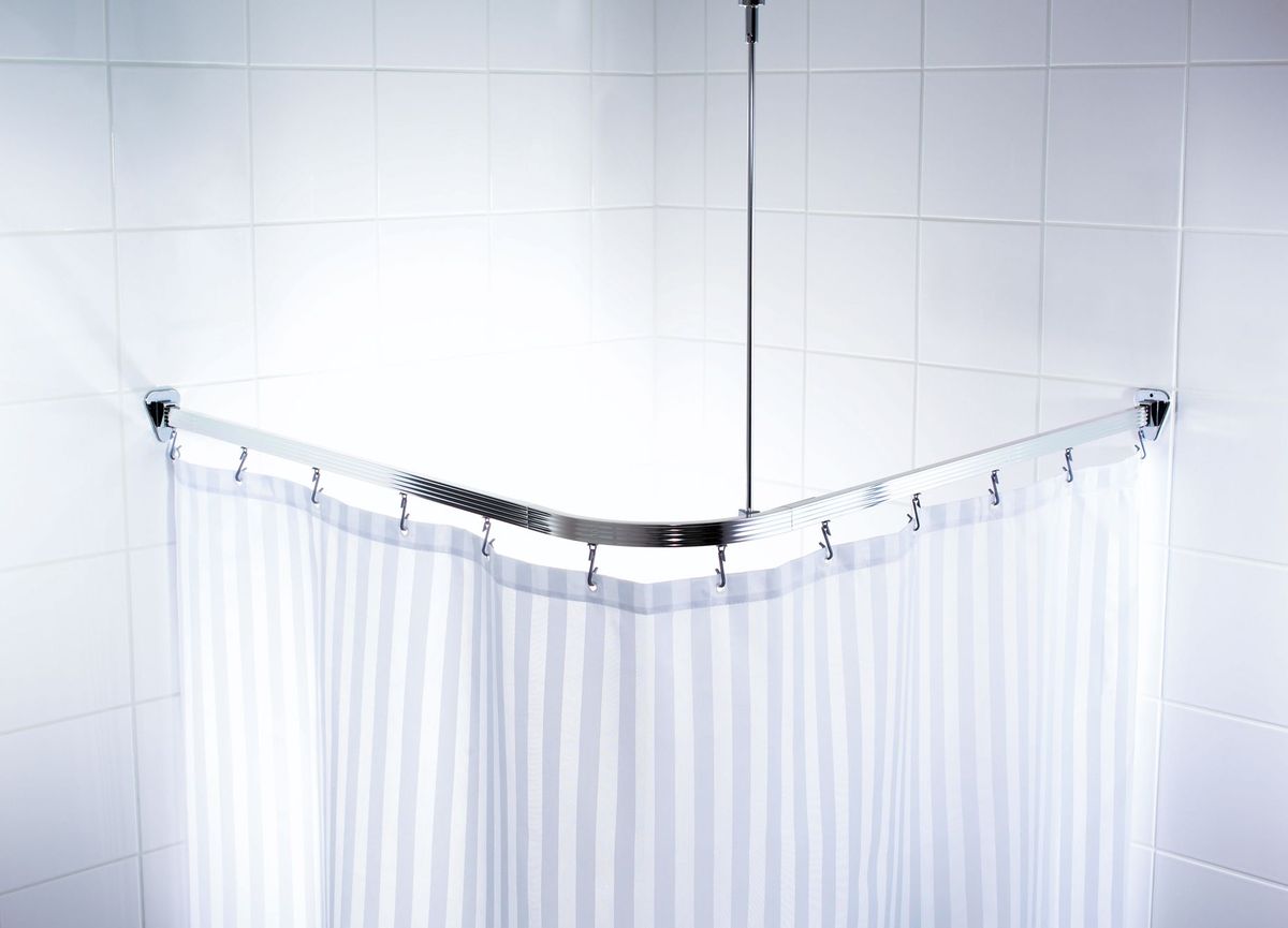 фото Штанга для ванной комнаты "Ridder", цвет: белый, 90 х 90 см. 52001