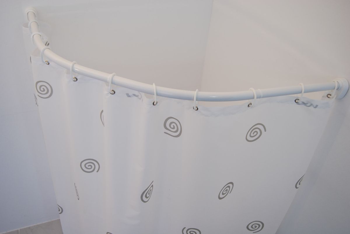 фото Штанга для ванной комнаты "Ridder", круговая, цвет: белый, длина 90 см. 59401