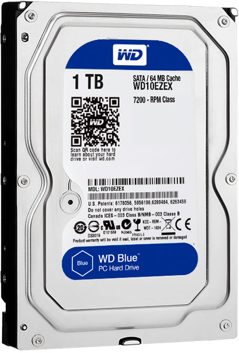 фото Внутренний жесткий диск WD Blue 1TB (WD10EZEX)
