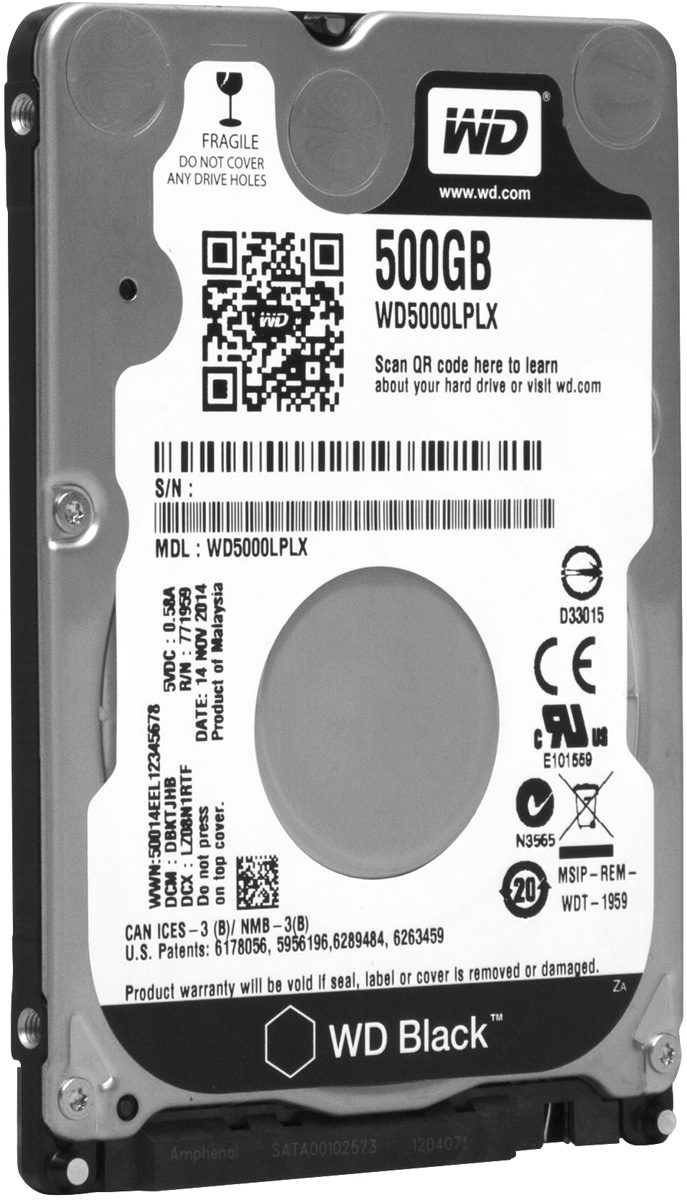 фото Внутренний жесткий диск WD Black 500 GB (WD5000LPLX)