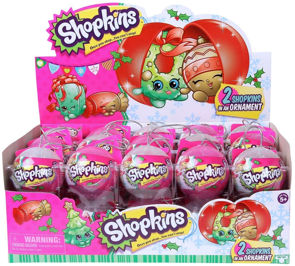 фото Shopkins Набор фигурок в елочном шаре 2 шт цвет розовый