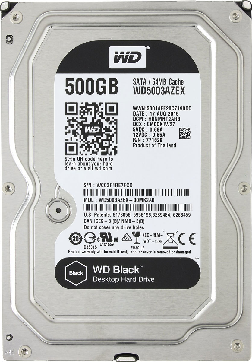 фото Внутренний жесткий диск WD Black 500 GB (WD5003AZEX)