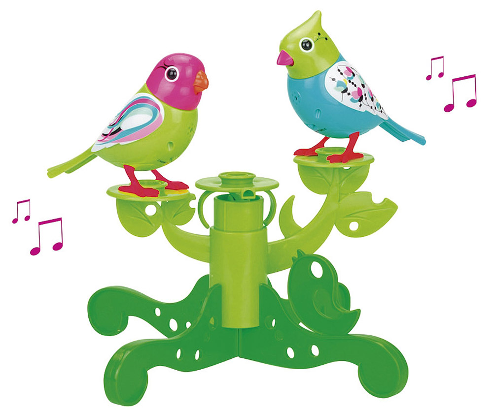 фото DigiFriends Интерактивная игрушка Птички на дереве цвет бирюзовый салатовый