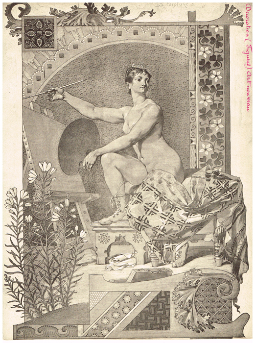 фото Живопись. Эжен Грассе. Литография. Модерн (арт нуво). Франция, 1904 год