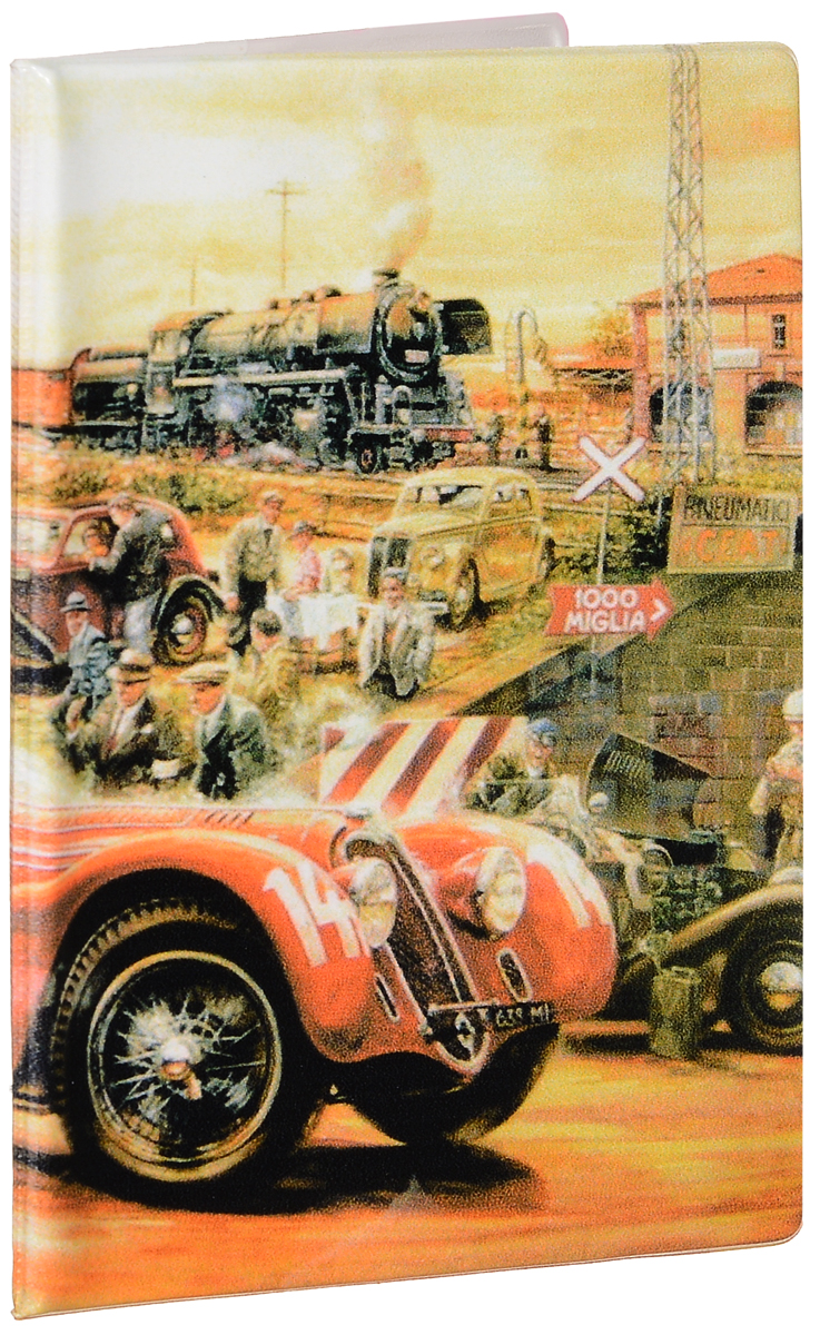 фото Обложка для паспорта мужская Эврика "Авто", цвет: мультиколор. 92585