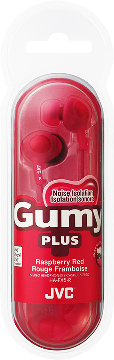 фото JVC Gumy Plus HA-FX5-R, Red наушники