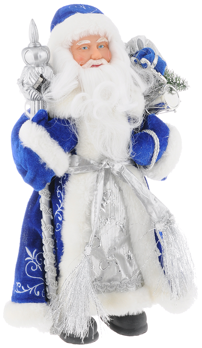 фото Фигурка новогодняя Феникс-Презент "Дед мороз в синем костюме", высота 30 см Magic time