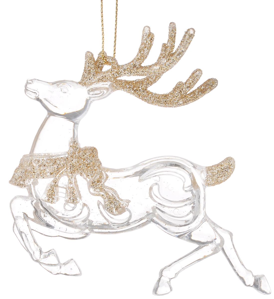фото Украшение новогоднее подвесное Magic Time "Сказочные олени в золотом", высота 10,8 см