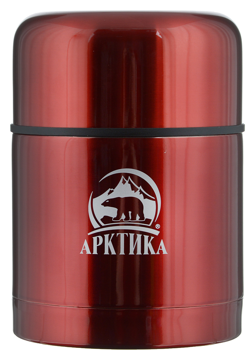фото Термос "Арктика", с широким горлом, цвет: красный, 0,5 л. 302-500