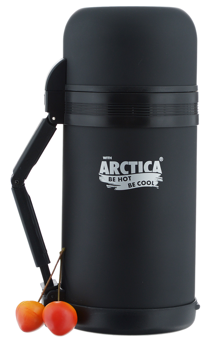 фото Термос "Арктика", с чашей, цвет: черный, 1 л
