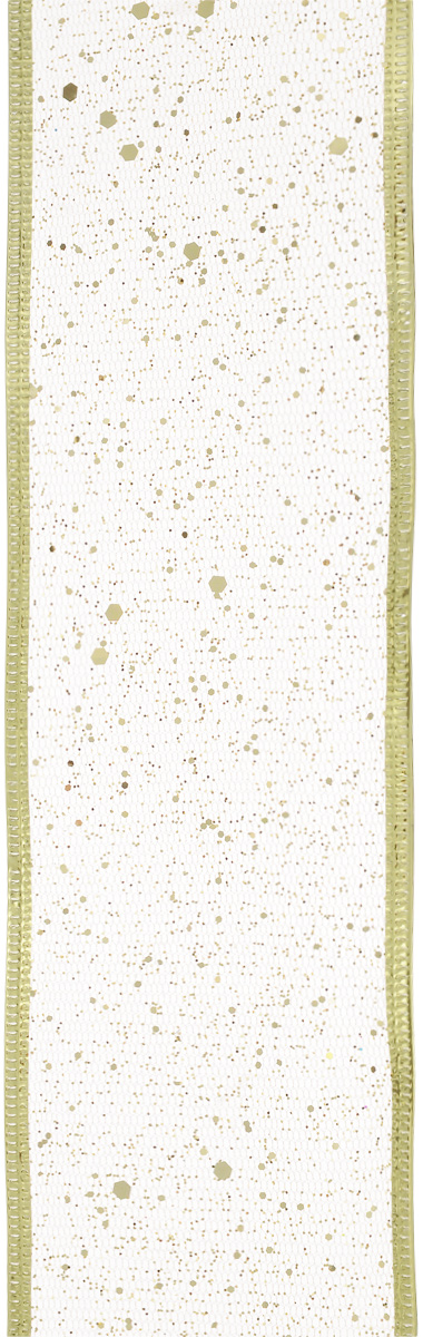 фото Лента новогодняя Magic Time "Конфетти", цвет: золотистый, 6,3 см х 2,7 м
