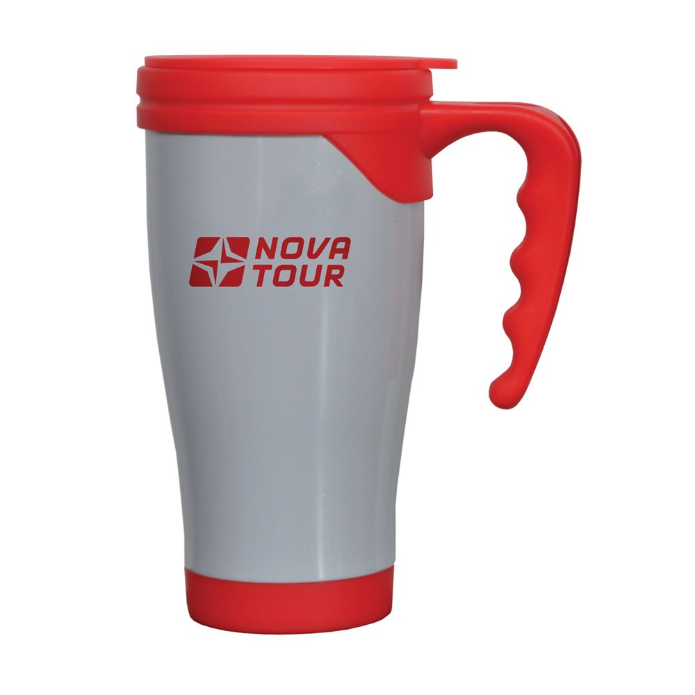 фото Термокружка Nova Tour "Сильвер", цвет: серый, красный, 0,4 л