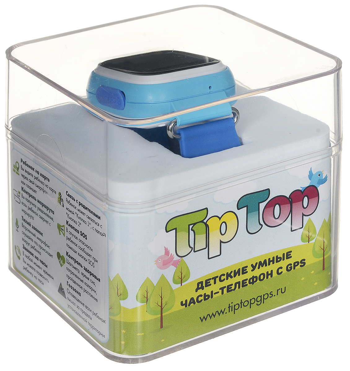 фото Детские умные часы-телефон TipTop 80ЦС, голубой