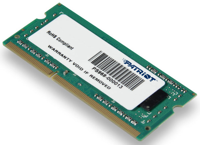 фото Модуль оперативной памяти Patriot DDR3 SO-DIMM 8GB 1600МГц (PSD38G16002S) Patriot memory