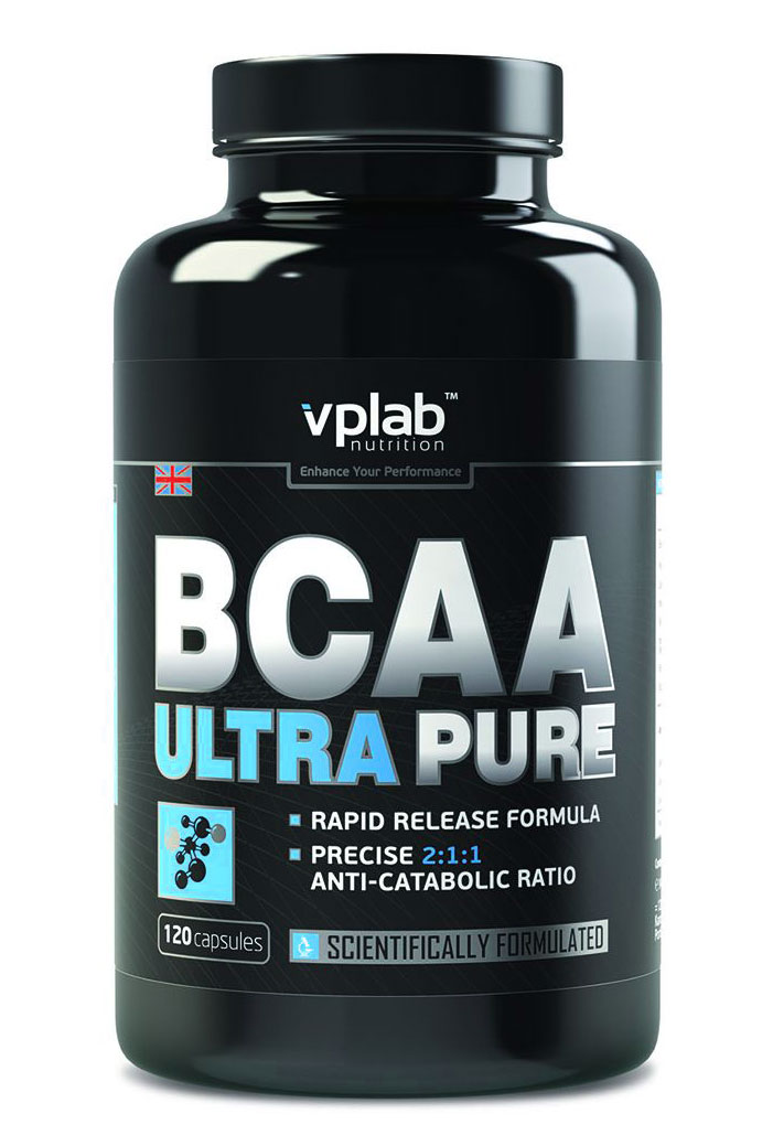 фото Аминокислоты VPLab "BCAA Ultra Pure", 120 капсул Vplab nutrition