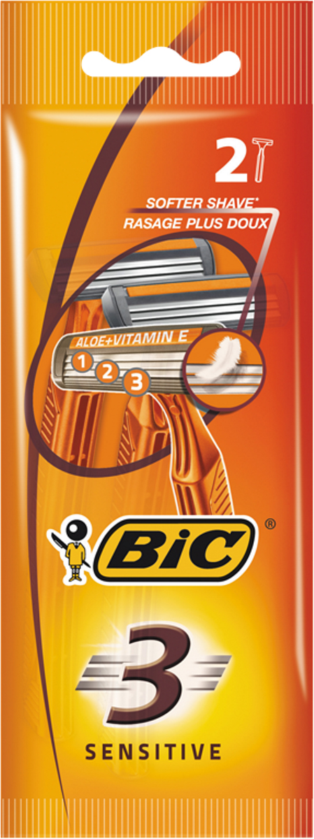 Bic Бритва "Bic3" для чувствительной кожи, уп.2 шт - купить с доставкой ...
