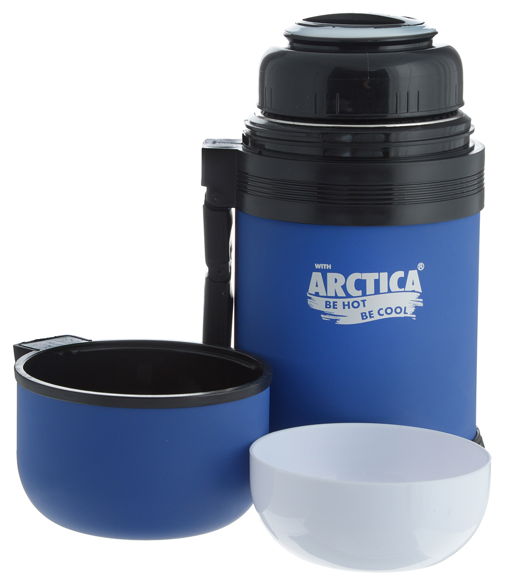 фото Термос "Арктика", с чашкой, цвет: синий, 0,8 л