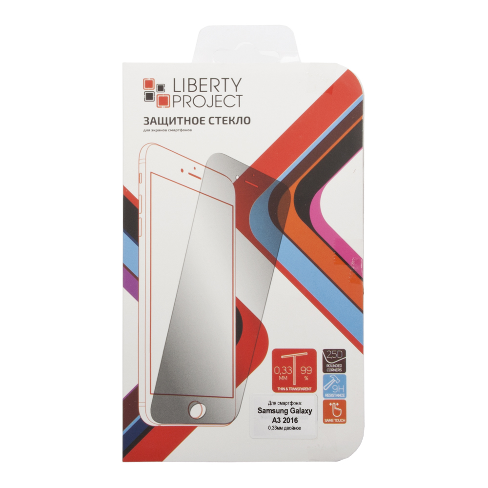 фото Liberty Project Tempered Glass защитное стекло для Samsung Galaxy A3 2016, двойное (0,33 мм)