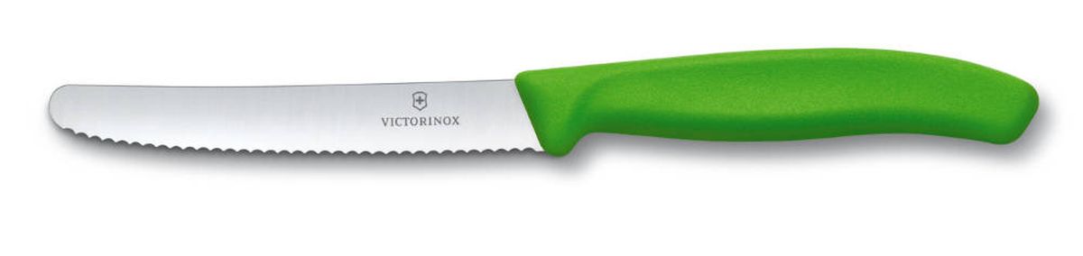 фото Нож для томатов и сосисок Victorinox "SwissClassic", цвет: зеленый, длина лезвия 11 см