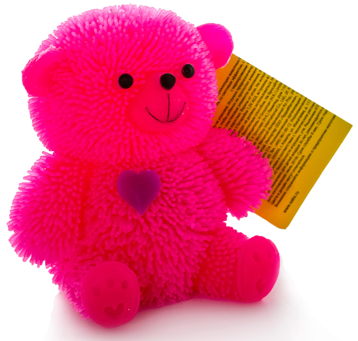 HGL Фигурка Медведь с подсветкой цвет розовый