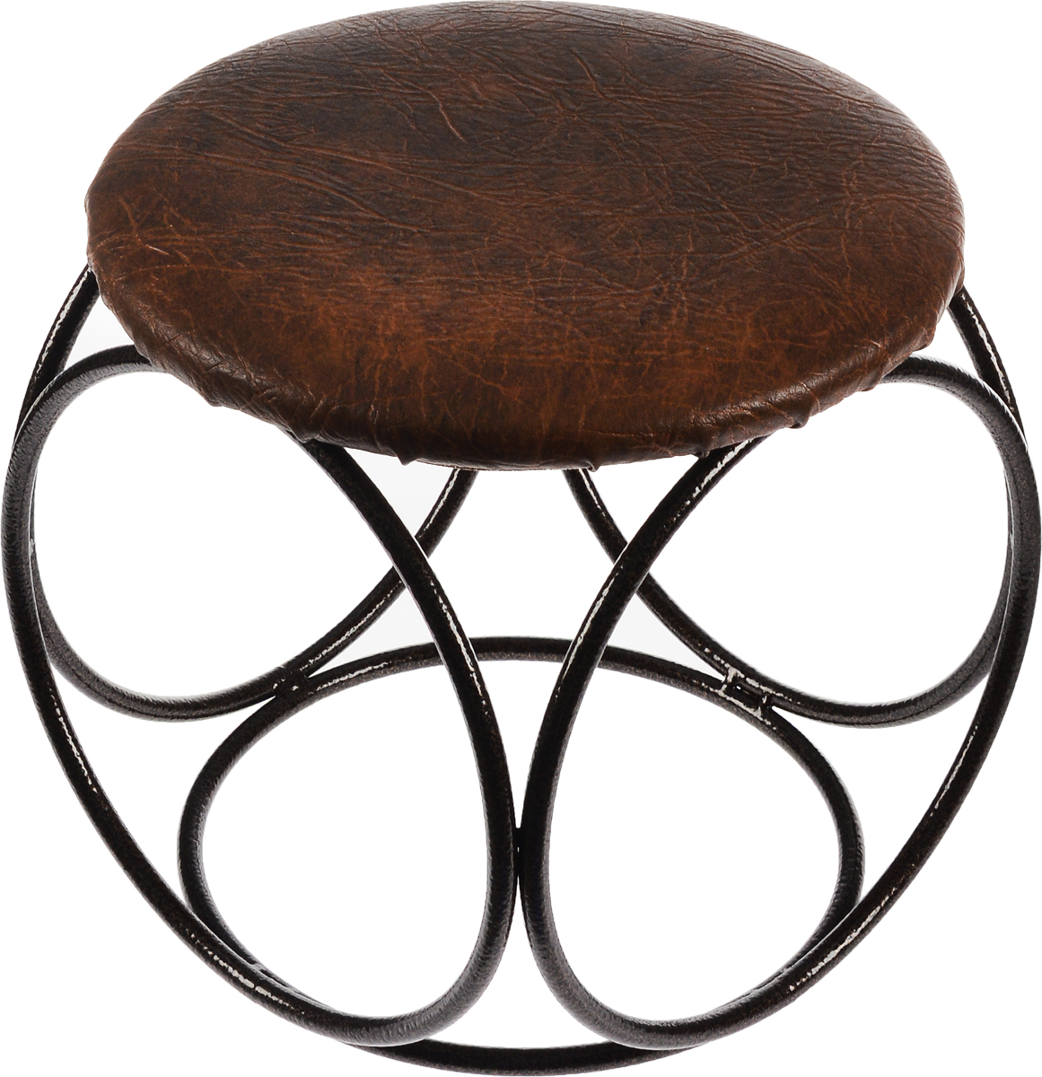 фото Банкетка для сидения "ЗМИ", круглая, цвет: медный, коричневый, диаметр 30 см
