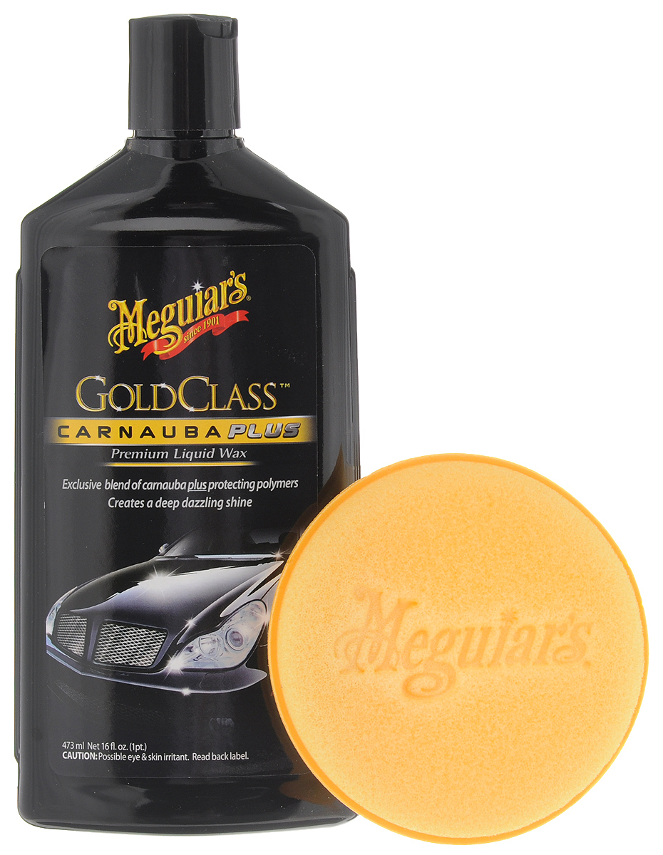 фото Полироль автомобильная Meguiar's "Gold Class. Carnauba Plus", жидкость, с губкой, 473 мл