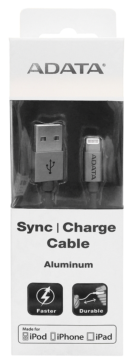фото ADATA Lightning-USB MFI, Silver Gray кабель (1 м)