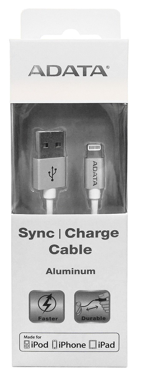 фото ADATA Lightning-USB MFI, Silver кабель (1 м)