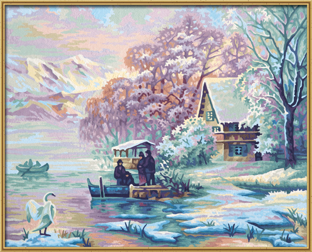 фото Schipper Картина по номерам Горное озеро зимой