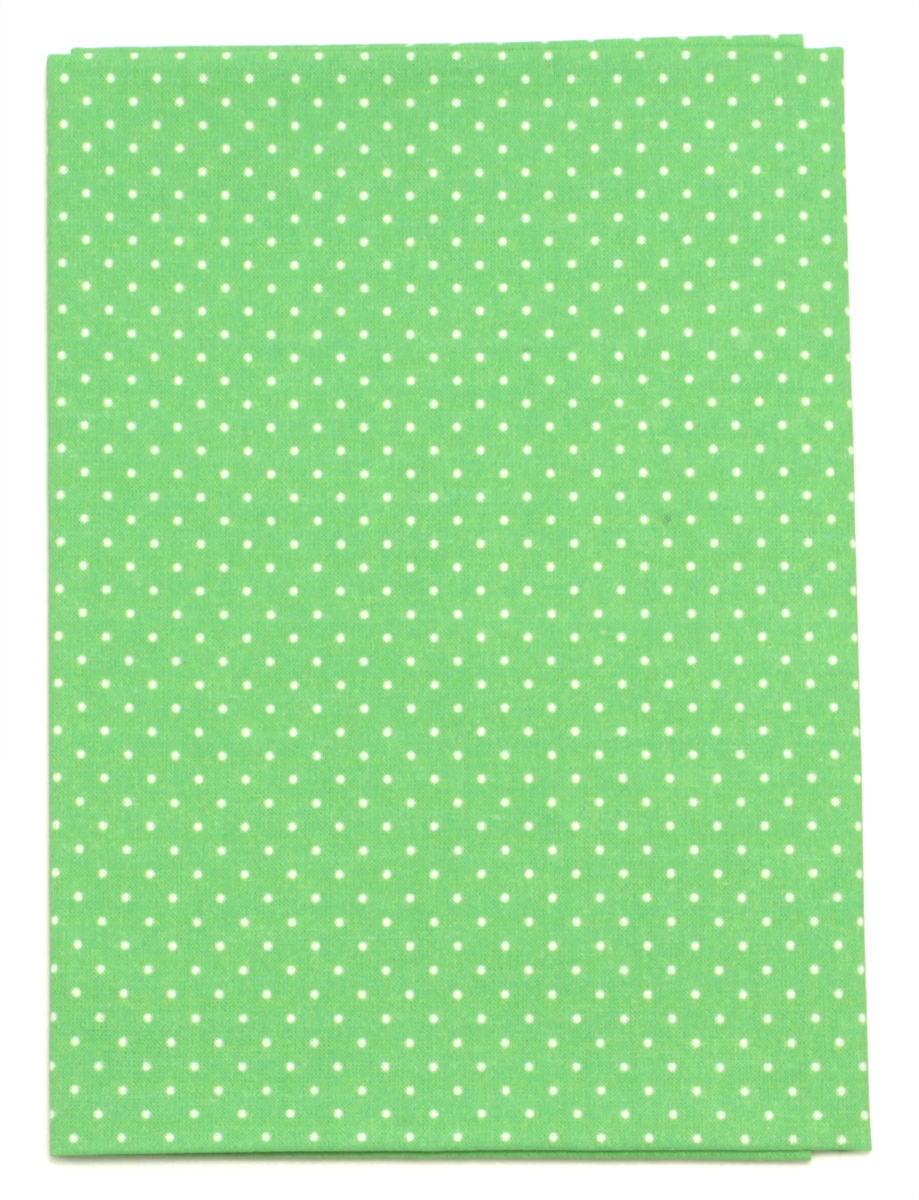 фото Ткань Кустарь "Мелкий горошек", цвет: ярко-зеленый, 48 х 50 см. AM555008