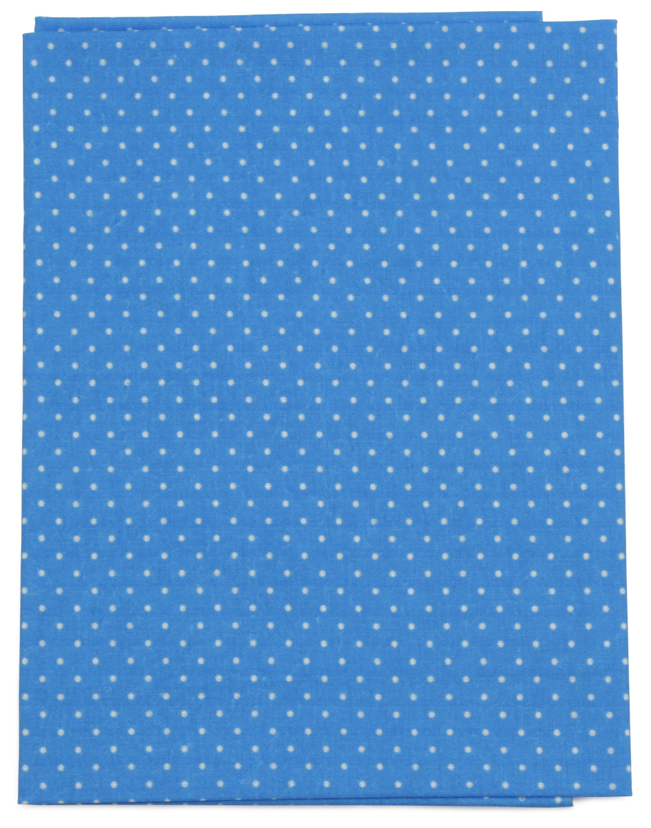 фото Ткань Кустарь "Мелкий горошек", цвет: синий, 48 х 50 см. AM555018