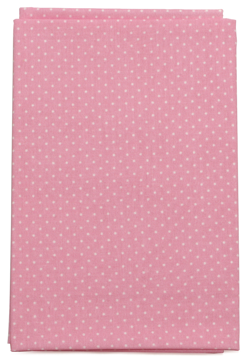 фото Ткань Кустарь "Мелкий горошек", цвет: розовый, 48 х 50 см. AM555022
