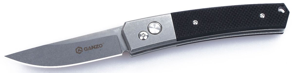 фото Нож туристический "Ganzo", цвет: черный, стальной, длина лезвия 8 см. G7362