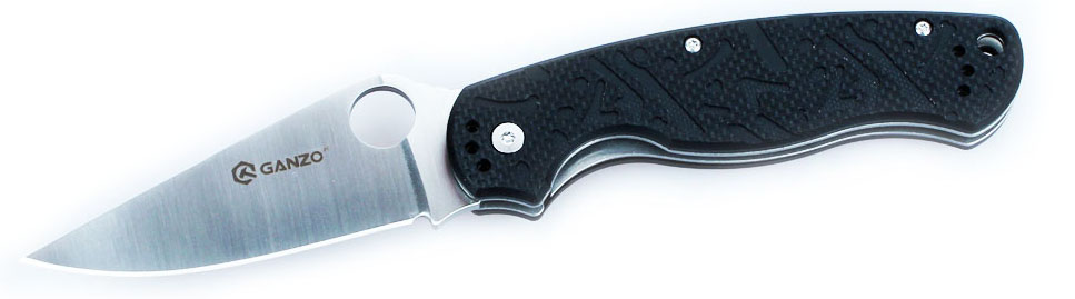 фото Нож туристический "Ganzo", цвет: черный, стальной, длина лезвия 8,8 см. G7301