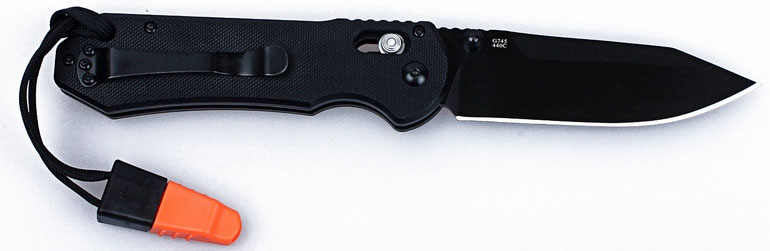 фото Нож туристический "Ganzo", цвет: черный, длина лезвия 9 см. G7453-BK-WS