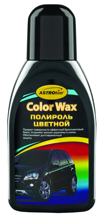 фото Полироль кузова ASTROhim "Color Wax", цвет: черный, 250 мл